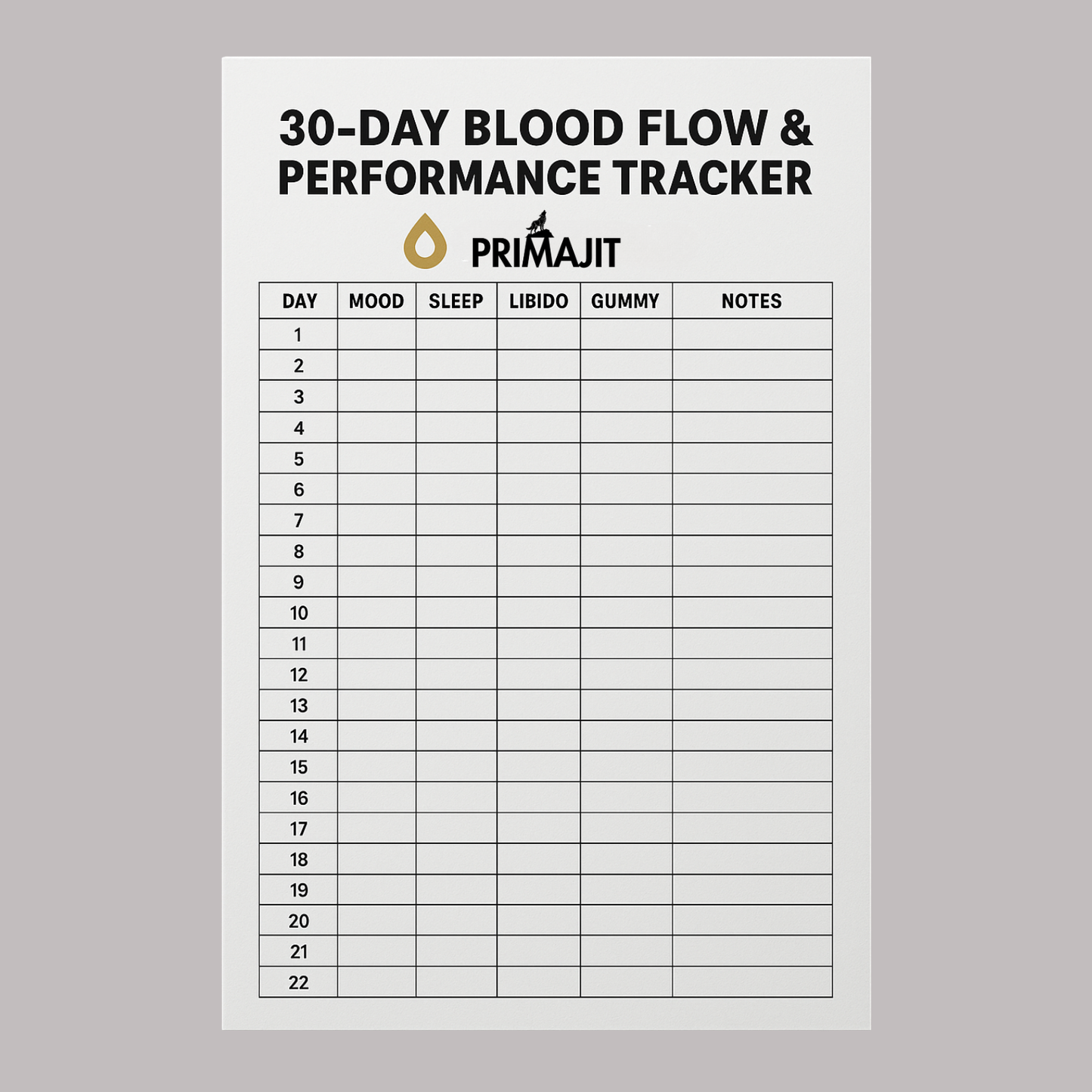 Primajit Tracker sheet - GIFT